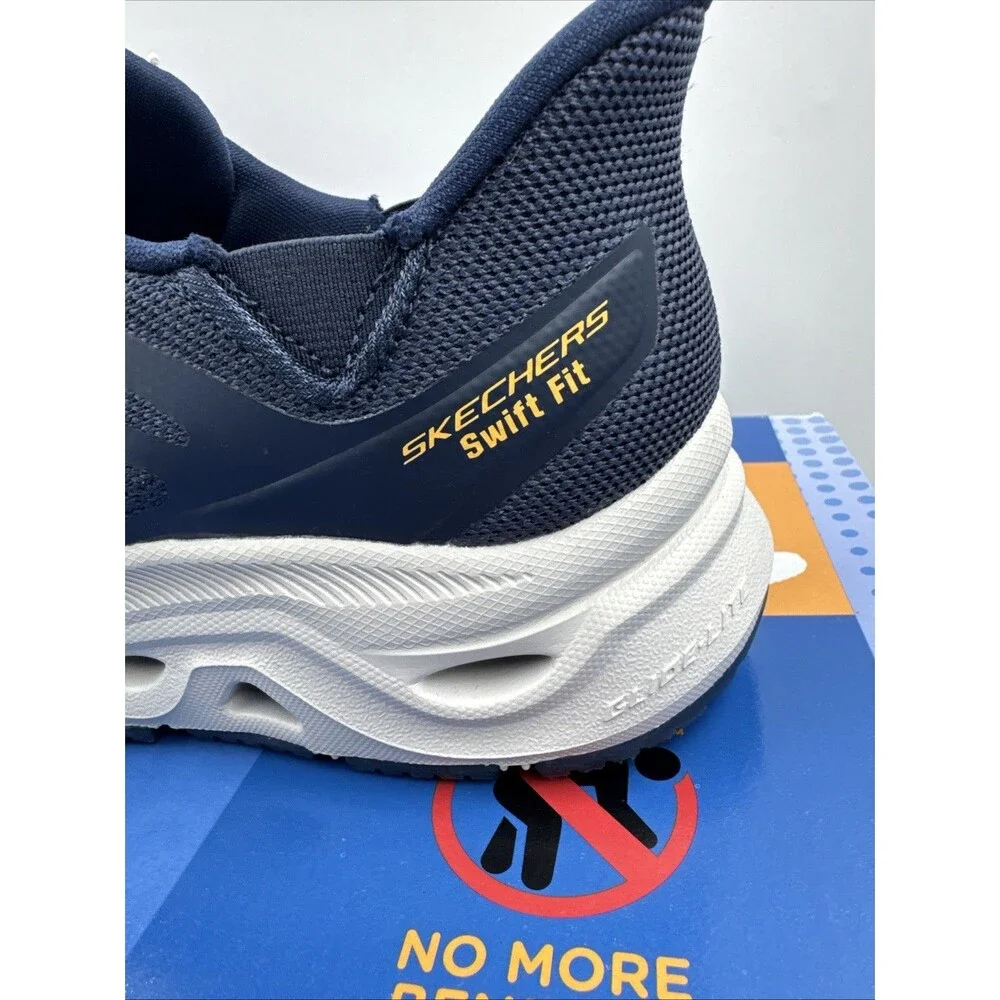 Skechers Men's Hands Free Swift Fit Slip On Memory Foam Shoes - Size 8 Navy